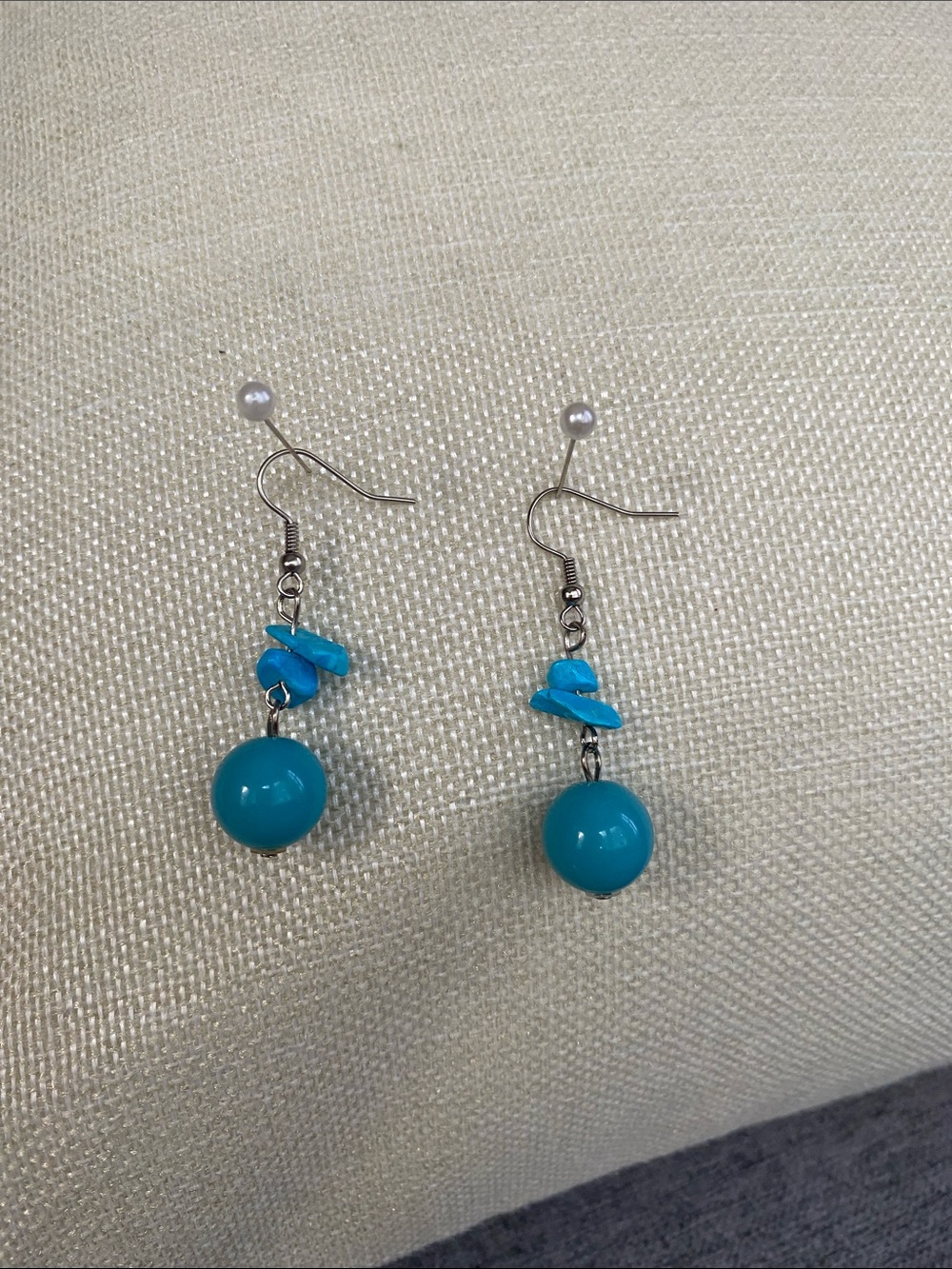 Turquoise Bead Drop Earrings - Women Jewelry